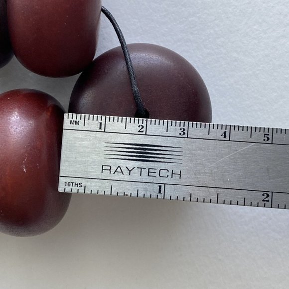 African PF Copal Amber Bakelite Faturan Graduated Beads 15in Necklace 195.2g - Picture 12 of 16